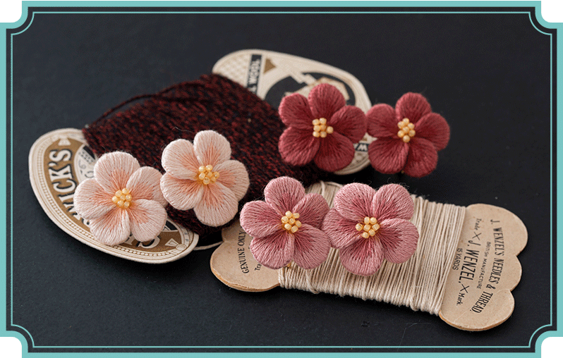 フェルト刺繍で作る花のアクセサリーレッスン Produced By Pienisieni