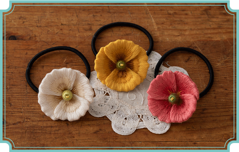 フェルト刺繍で作る花のアクセサリーレッスン Produced By Pienisieni Crafting